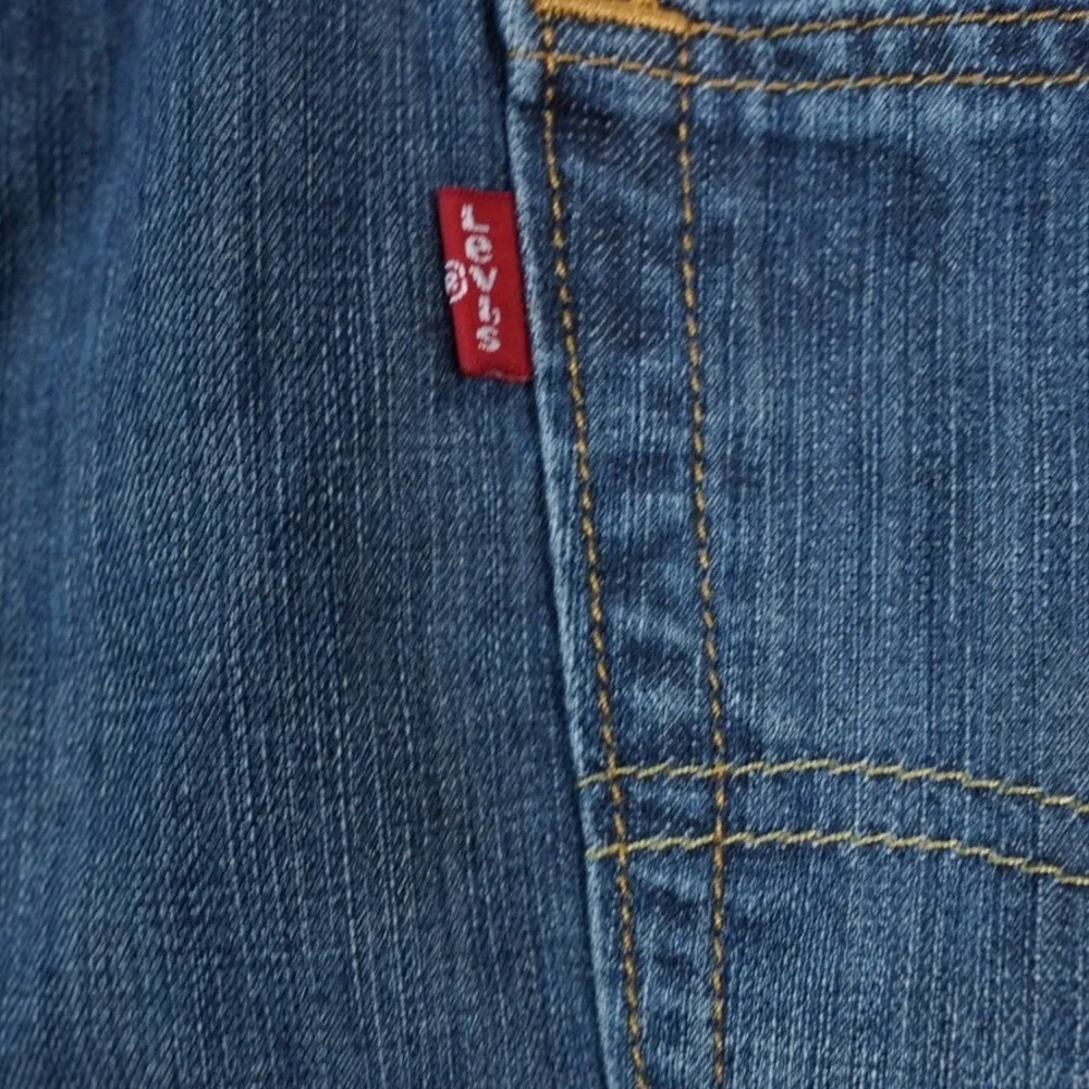 Levis 527 Jeans Mens 42x30 Blue‎ Medium Wash Bootcut Denim Cowboy Baggy Fading